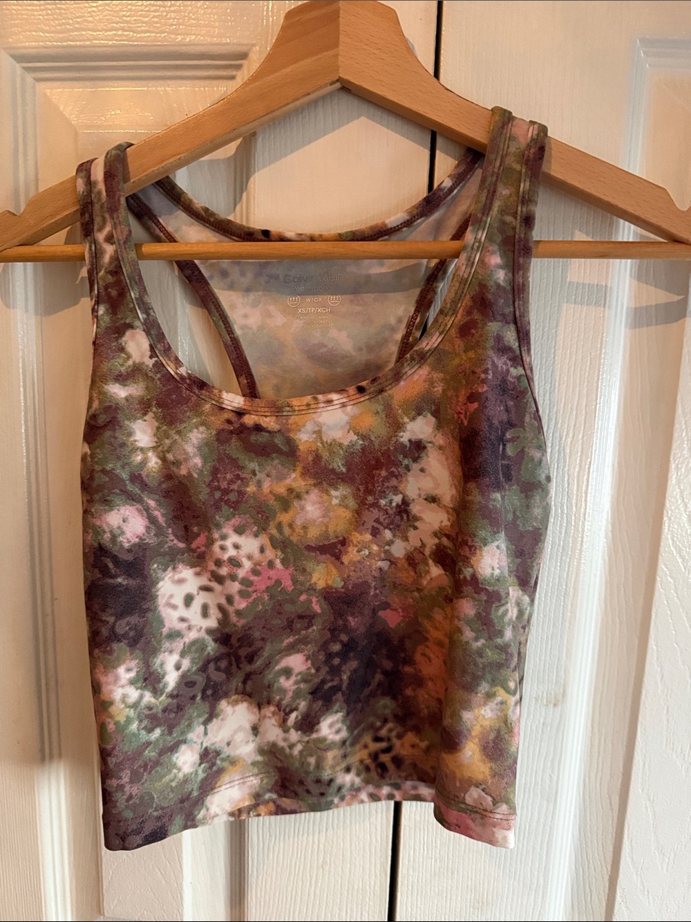 Calvin Klein Performance Printed Crop Tank XS NWOT
